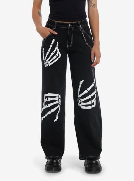 Skeleton Hands Jeans